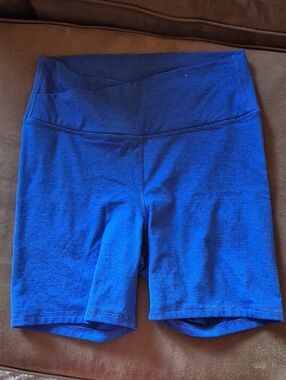 Old Navy Women's High-Rise Bike Shorts in Bright Blue